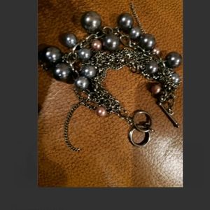 Grey beaded bracelet